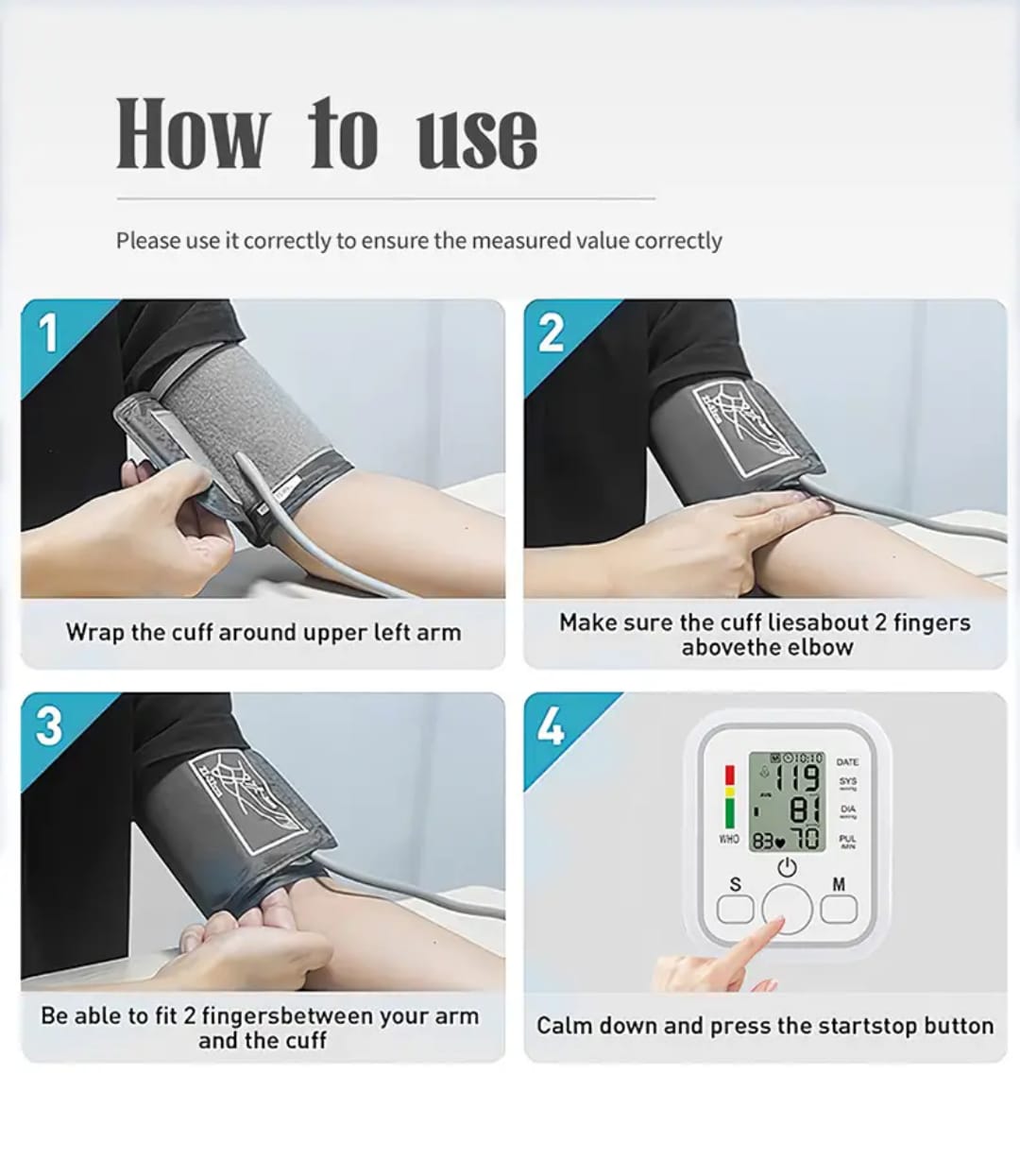 Digital Electronic Blood Pressure Monitor – Accurate, Easy & Portable